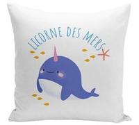 Fabulous Coussin blanc Licorne des Mers [40x40 cm] Blanc G