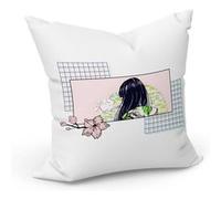 Fabulous Coussin Blanc Lo-fi Girl Japon [40x40 cm] Blanc G