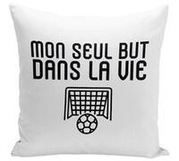 Fabulous Coussin blanc Mon seul but dans la vie [40x40 cm] Blanc G