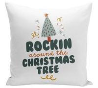 Fabulous Coussin blanc Rockin Around the Christmas Tree [40x40 cm] Blanc G