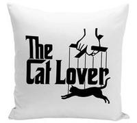 Fabulous Coussin blanc The Cat Lover - Le Parrain [40x40 cm] Blanc G