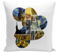 Fabulous Coussin blanc Van Gogh collage moderne [40x40 cm] Blanc G