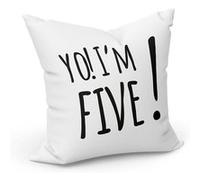 Fabulous Coussin Blanc Yo! I'm Five [40x40 cm] Blanc G