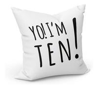 Fabulous Coussin Blanc Yo! I'm Ten [40x40 cm] Blanc G
