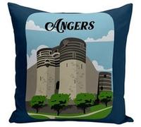 Fabulous Coussin bleu Angers Château [40x40 cm] Bleu G