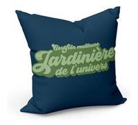 Fabulous Coussin Bleu Certifiée meilleure Jardiniere de l'univers [40x40 cm] Bleu G