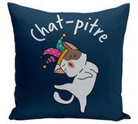 Fabulous Coussin bleu Chat pitre [40x40 cm] Bleu G