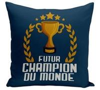 Fabulous Coussin bleu Futur Champion du Monde [40x40 cm] Bleu G