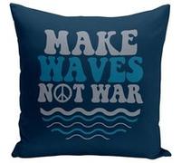 Fabulous Coussin bleu Make Waves Not War [40x40 cm] Bleu G