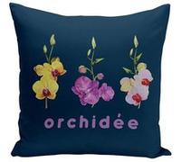 Fabulous Coussin bleu Orchidée Chic [40x40 cm] Bleu G