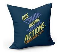 Fabulous Coussin Bleu Que L'amour Inspire Toutes Vos Actions Bible [40x40 cm] Bleu G