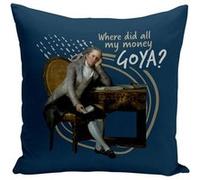 Fabulous Coussin bleu Where did all my money Goya ? [40x40 cm] Bleu G