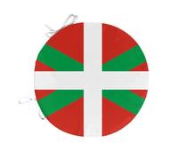 Fabulous Coussin de Chaise Rond Drapeau Pays Basque Football Sport Equipe Nationale - 40cm - Galette de Chaise