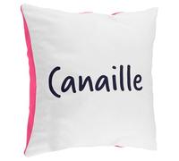 Fabulous Coussin en Peluche Rose - Canaille Surnom Femme Drôle - 40 x 40 cm - Toucher Peluche - Housse et Coussin Inclus