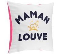 Fabulous Coussin en Peluche Rose - Maman Louve Famille Mignon Animal - 40 x 40 cm - Toucher Peluche - Housse et Coussin Inclus
