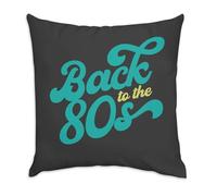 Fabulous Coussin en Velours Noir - Back to The 80's Vintage 1980 Disco Hippie - 40 x 40 cm - Toucher Velours - Housse et Coussin Inclus