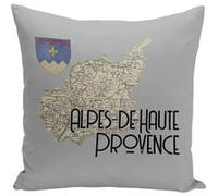 Fabulous Coussin gris Alpes de Haute Provence carte ancienne [40x40 cm] Gris G