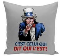 Fabulous Coussin gris C'est Celui qui Dit qui l'Est [40x40 cm] Gris G