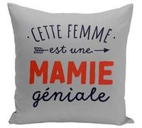 Fabulous Coussin gris Cette Femme est une Mamie Géniale [40x40 cm] Gris G
