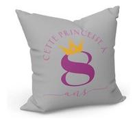 Fabulous Coussin Gris Cette Princesse À 8 Ans [40x40 cm] Gris G