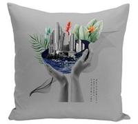 Fabulous Coussin gris Le monde entre tes main [40x40 cm] Gris G
