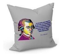 Fabulous Coussin Gris Le Vrai Génie Sans Coeur Est Un Non-sens Mozart [40x40 cm] Gris G