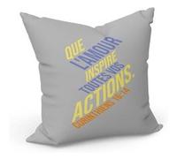 Fabulous Coussin Gris Que L'amour Inspire Toutes Vos Actions Bible [40x40 cm] Gris G