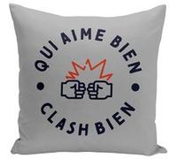 Fabulous Coussin gris Qui Aime bien Clash bien [40x40 cm] Gris G