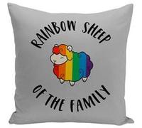 Fabulous Coussin gris Rainbow Sheep of the Family [40x40 cm] Gris G