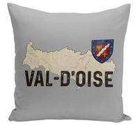 Fabulous Coussin gris Val d'Oise carte ancienne [40x40 cm] Gris G