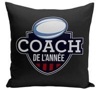 Fabulous Coussin noir Coach de l'année Rugby [40x40 cm] Noir G