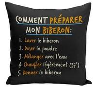 Fabulous Coussin noir Comment Préparer un Biberon [40x40 cm] Noir G
