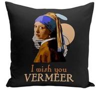 Fabulous Coussin noir I wish you Vermeer [40x40 cm] Noir G