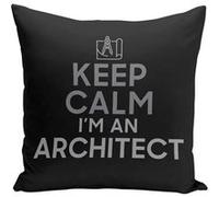 Fabulous Coussin noir Keep Calm I'm an Architect [40x40 cm] Noir G