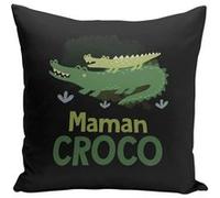 Fabulous Coussin noir Maman Croco Crocodile [40x40 cm] Noir G