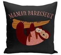 Fabulous Coussin noir Maman Paresseux [40x40 cm] Noir G