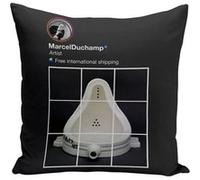 Fabulous Coussin noir Marcel Duchamp R. Mutt Instagram [40x40 cm] Noir G