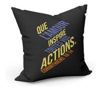 Fabulous Coussin Noir Que L'amour Inspire Toutes Vos Actions Bible [40x40 cm] Noir G