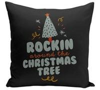 Fabulous Coussin noir Rockin Around the Christmas Tree [40x40 cm] Noir G