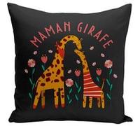 Fabulous Coussin noir Sophie la Maman Girafe [40x40 cm] Noir G