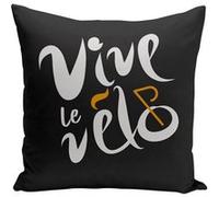 Fabulous Coussin noir Vive le Vélo [40x40 cm] Noir G