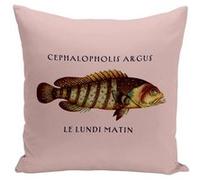 Fabulous Coussin rose Cephalopholis Argus le lundi matin [40x40 cm] Rose G