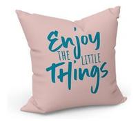 Fabulous Coussin Rose Enjoy the Little Things [40x40 cm] Rose G