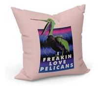 Fabulous Coussin Rose Freakin Love Pelicans [40x40 cm] Rose G
