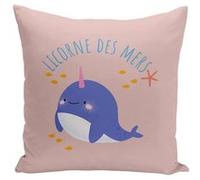 Fabulous Coussin rose Licorne des Mers [40x40 cm] Rose G