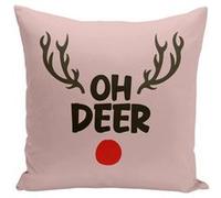 Fabulous Coussin rose Oh Deer Renne [40x40 cm] Rose G