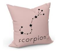 Fabulous Coussin Rose Scorpion Etoile Signe Astrologie [40x40 cm] Rose G