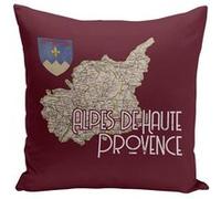 Fabulous Coussin rouge Alpes de Haute Provence carte ancienne [40x40 cm] Rouge G