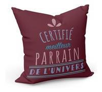 Fabulous Coussin Rouge Certifié meilleur Parrain de l'univers [40x40 cm] Rouge G