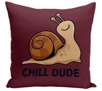 Fabulous Coussin rouge Chill Dude Escargot [40x40 cm] Rouge G
